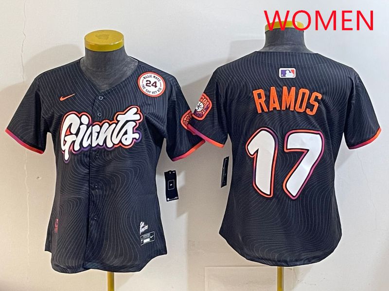 Women San Francisco Giants #17 Ramos Black Joint Name 2025 Nike MLB Jersey style 10
